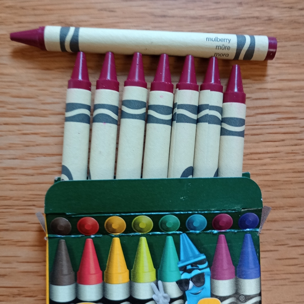 8 Crayola Crayons Retired (Mulberry) Single Color Bulk Lot